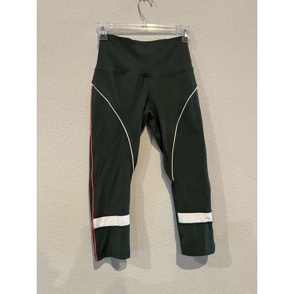Zella Women's Size XS‎ Crop High Waisted Athletic Leggings Olive Green - Picture 1 of 3